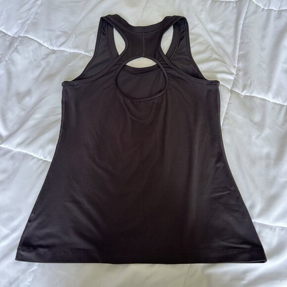 Athleta Womens Medium M Racerback Tank Top Gray Dark Wash Yoga Activewear - Picture 4 of 6